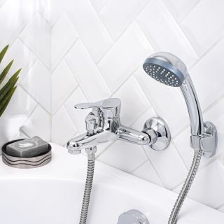 Смеситель для ванны с душем РМС SL86-009 хром